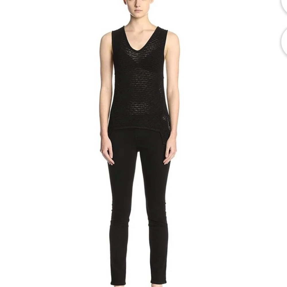 Helmut Lang Women's Loose Stitch Tank Top, Black Petite